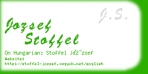 jozsef stoffel business card